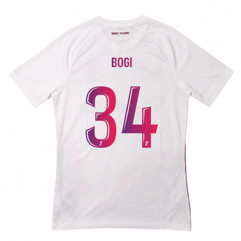 Danxen Heren Fiona Bogi #34 Wit Roze Paars Uitshirt Uittenue 2026/27 T-Shirt