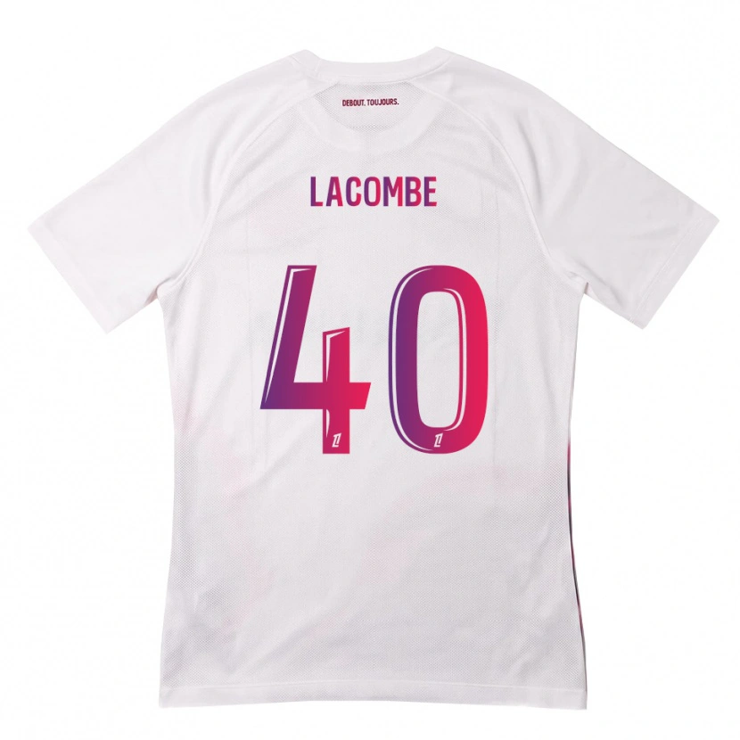 Danxen Heren Justin Lacombe #40 Wit Roze Paars Uitshirt Uittenue 2026/27 T-Shirt