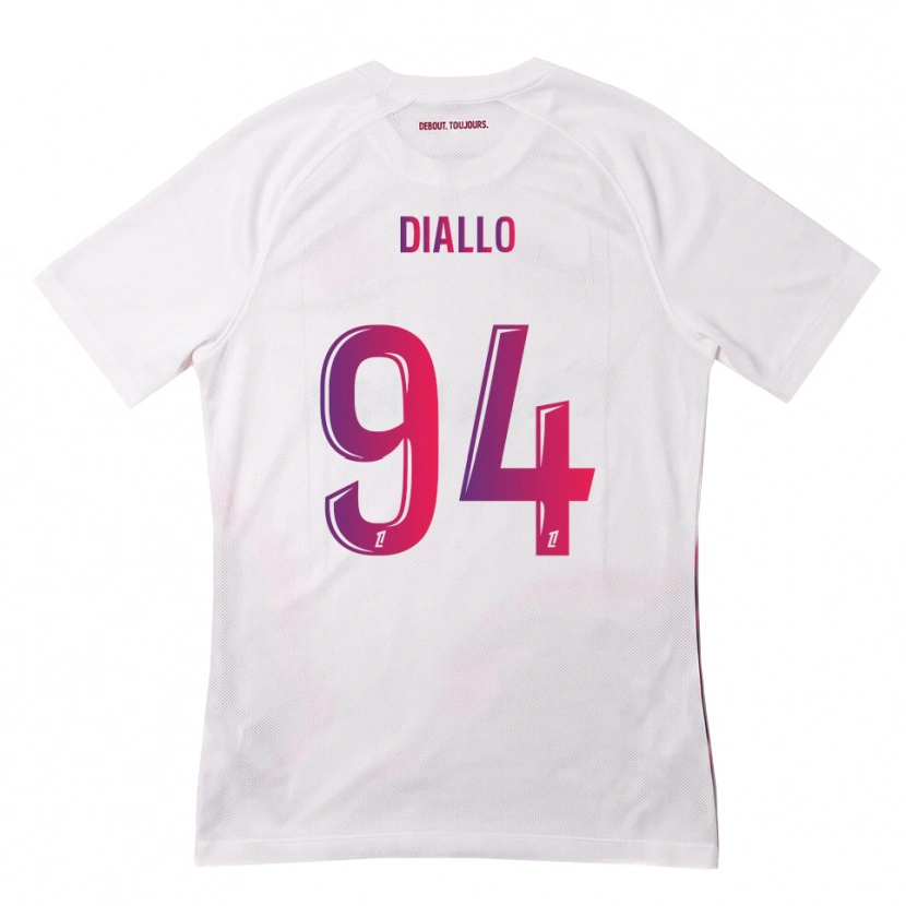 Danxen Heren Ismaïl Diallo #94 Wit Roze Paars Uitshirt Uittenue 2026/27 T-Shirt