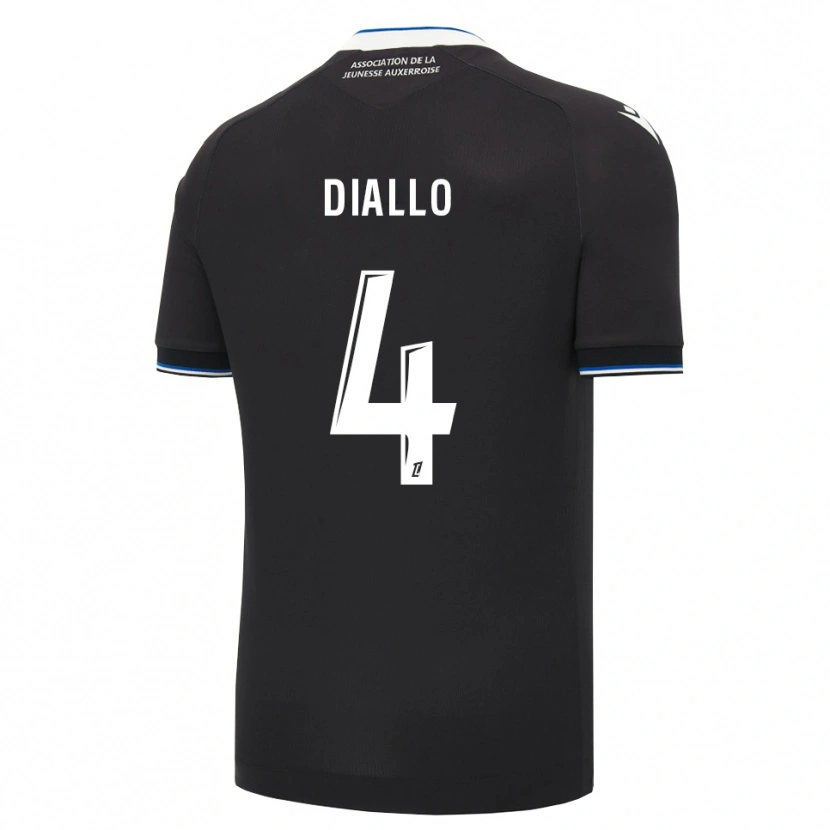 Danxen Heren Ibrahim Diallo #4 Zwart Blauw Wit Uitshirt Uittenue 2026/27 T-Shirt