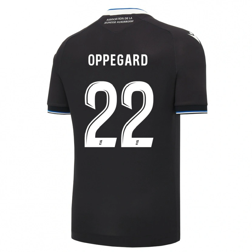 Danxen Heren Fredrik Oppegård #22 Zwart Blauw Wit Uitshirt Uittenue 2026/27 T-Shirt
