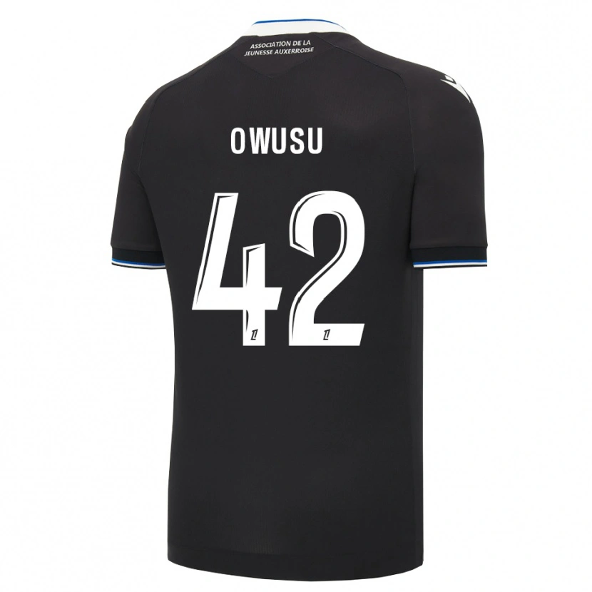 Danxen Heren Elisha Owusu #42 Zwart Blauw Wit Uitshirt Uittenue 2026/27 T-Shirt
