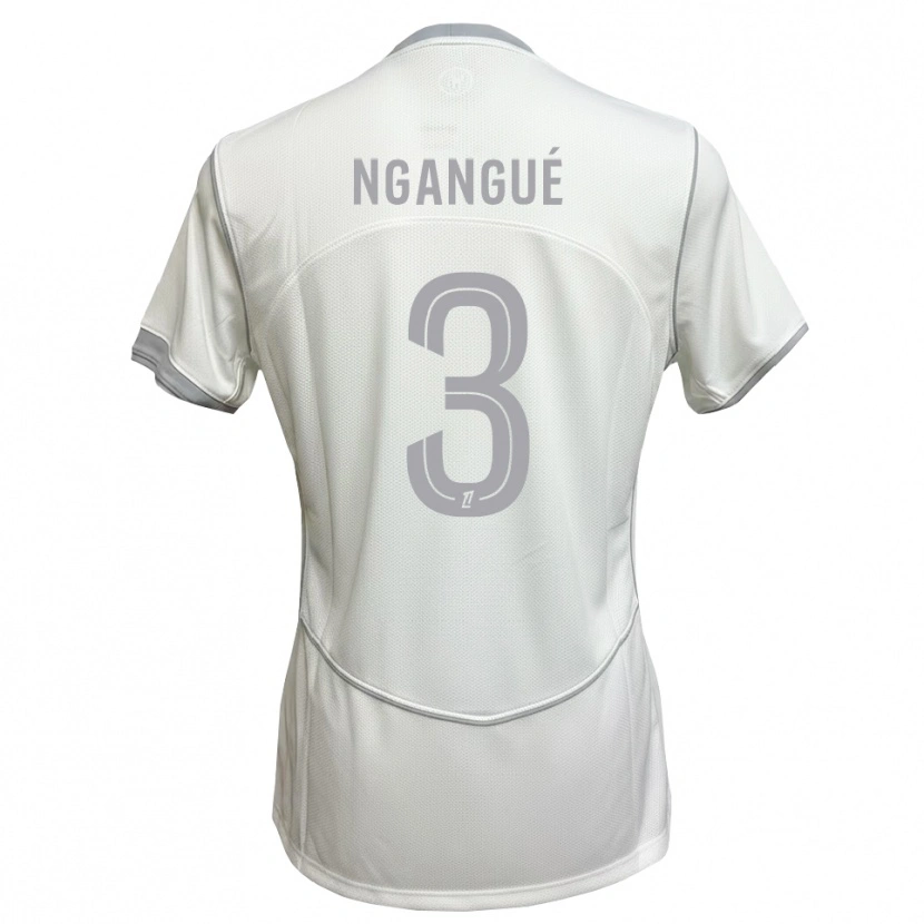Danxen Heren Maurice Ngangué #3 Wit Grijs Uitshirt Uittenue 2026/27 T-Shirt