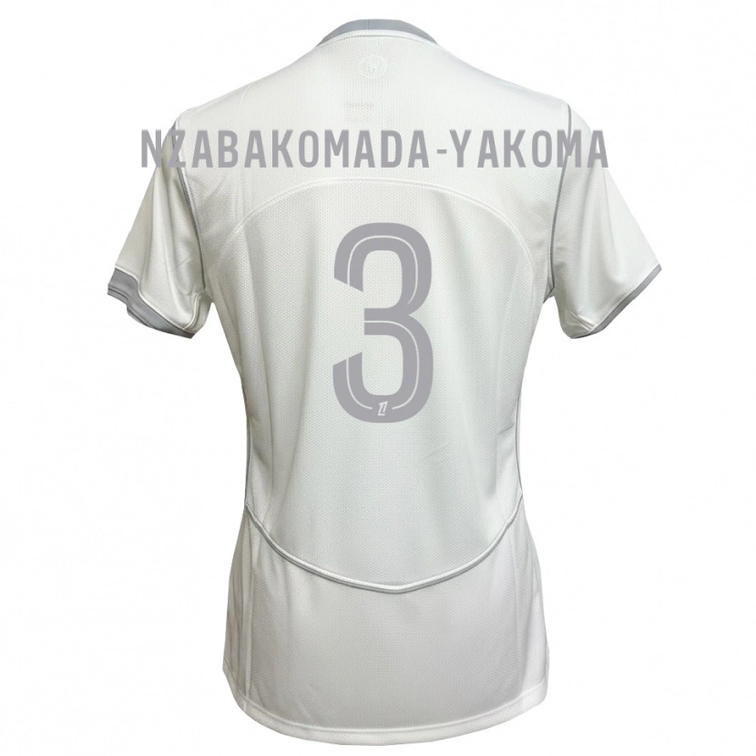 Danxen Heren Raphaël Nzabakomada-Yakoma #3 Wit Grijs Uitshirt Uittenue 2026/27 T-Shirt