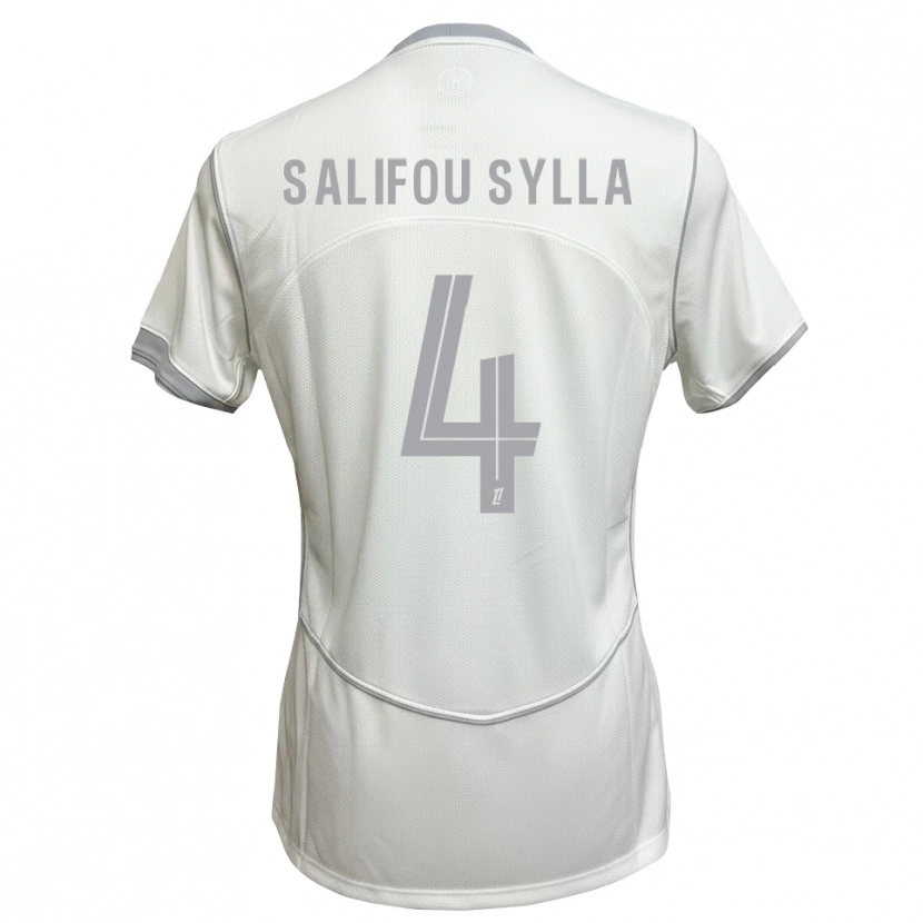 Danxen Heren Salifou Sylla #4 Wit Grijs Uitshirt Uittenue 2026/27 T-Shirt