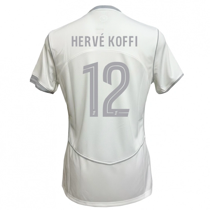 Danxen Heren Hervé Koffi #12 Wit Grijs Uitshirt Uittenue 2026/27 T-Shirt