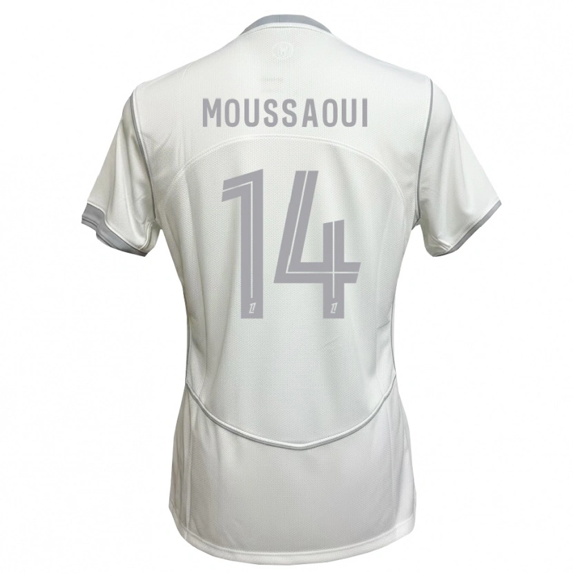 Danxen Heren Amine Moussaoui #14 Wit Grijs Uitshirt Uittenue 2026/27 T-Shirt