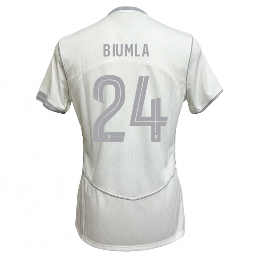 Danxen Heren Emmanuel Biumla #24 Wit Grijs Uitshirt Uittenue 2026/27 T-Shirt