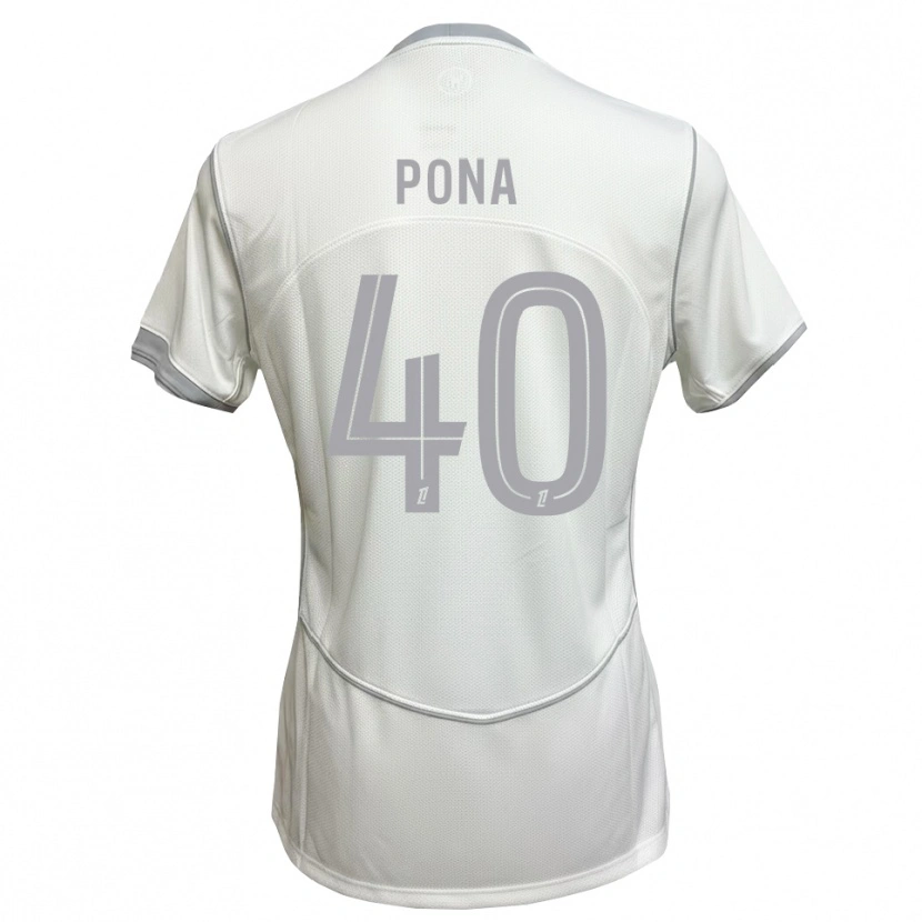 Danxen Heren Oumar Pona #40 Wit Grijs Uitshirt Uittenue 2026/27 T-Shirt