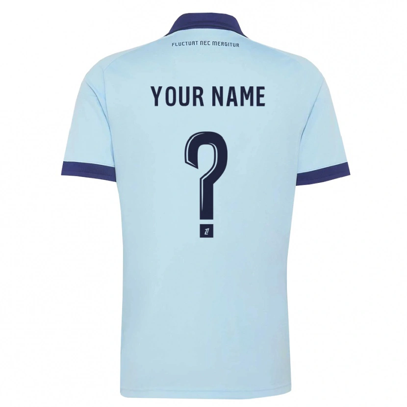 Danxen Heren Uw Naam #0 Centaurieblauw Zwart Uitshirt Uittenue 2026/27 T-Shirt