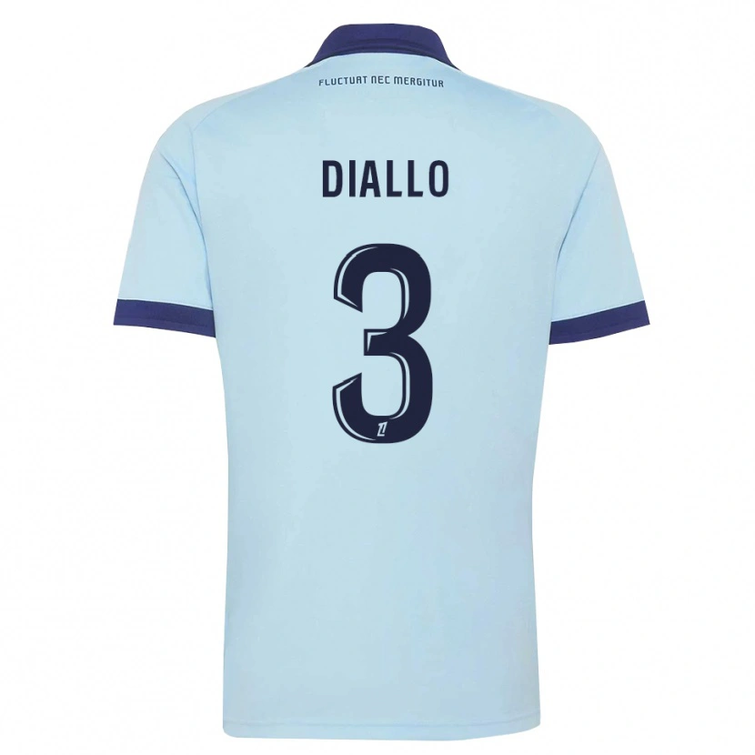 Danxen Heren Ibrahim Diallo #3 Centaurieblauw Zwart Uitshirt Uittenue 2026/27 T-Shirt