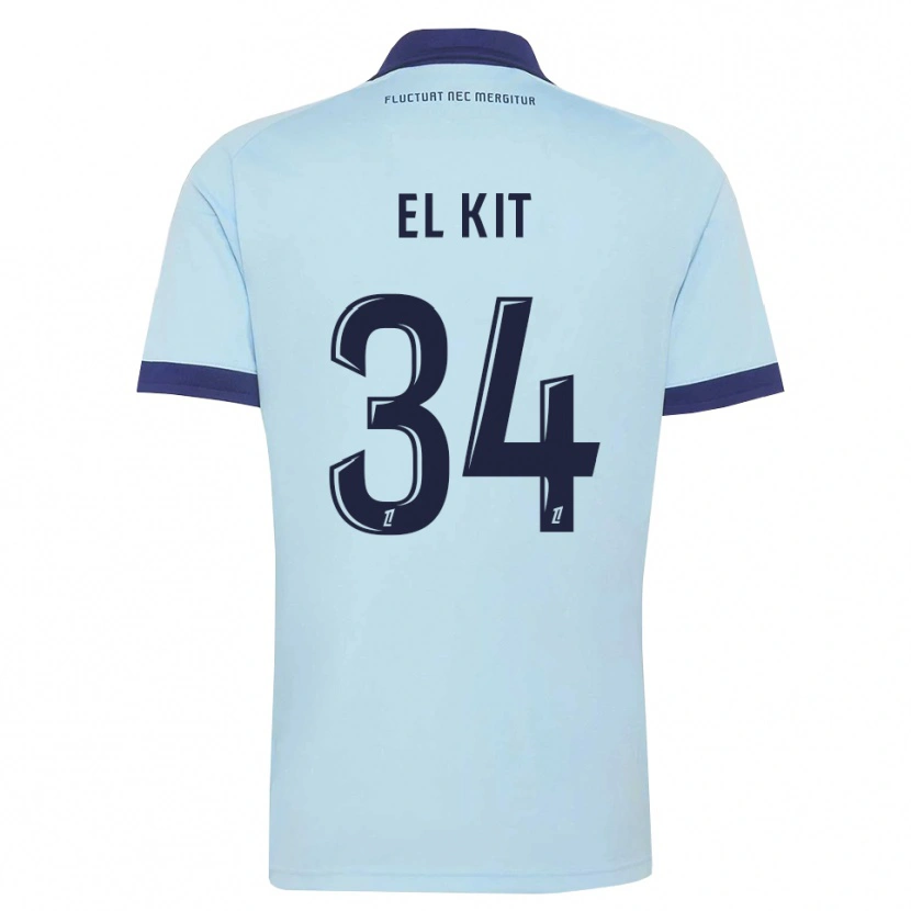 Danxen Heren Kamil El Kit #34 Centaurieblauw Zwart Uitshirt Uittenue 2026/27 T-Shirt