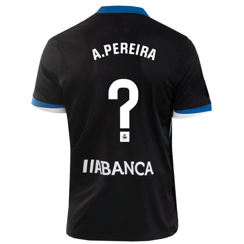 Danxen Heren Alejandro Pereira #0 Zwart Blauw Wit Uitshirt Uittenue 2026/27 T-Shirt