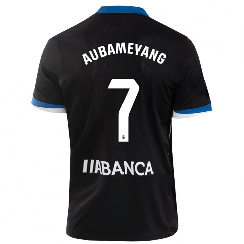 Danxen Heren Pierre-Emerick Aubameyang #7 Zwart Blauw Wit Uitshirt Uittenue 2026/27 T-Shirt