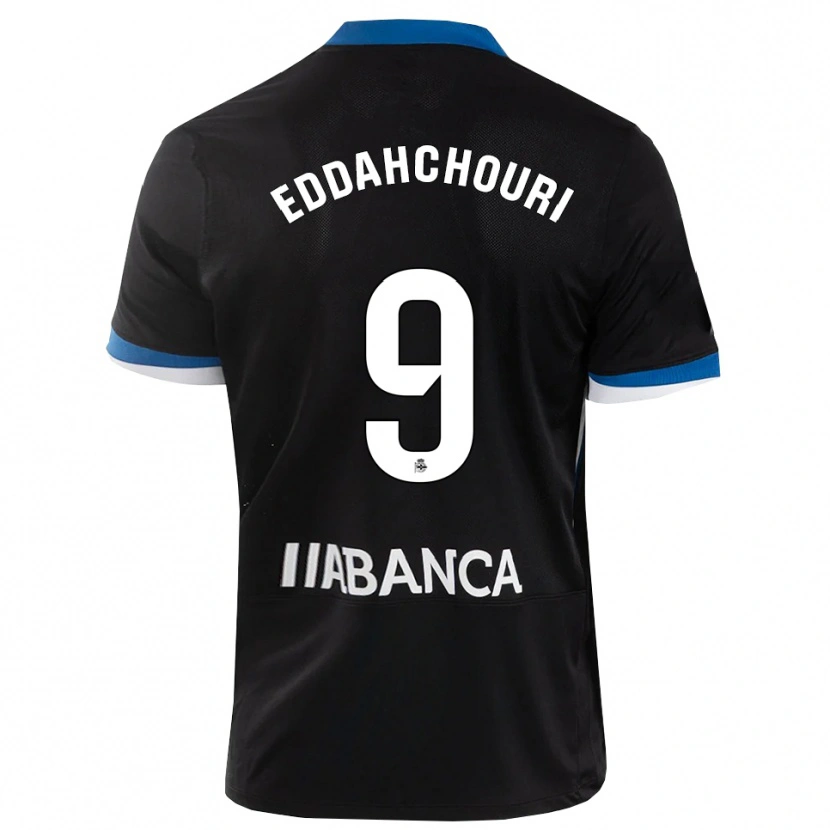 Danxen Heren Zakaria Eddahchouri #9 Zwart Blauw Wit Uitshirt Uittenue 2026/27 T-Shirt