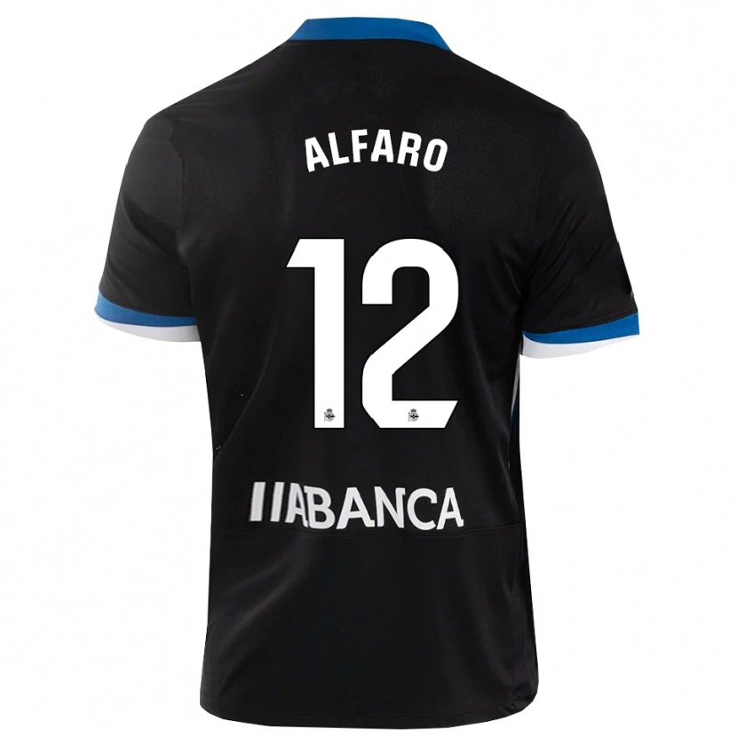 Danxen Heren Alejandro Alfaro #12 Zwart Blauw Wit Uitshirt Uittenue 2026/27 T-Shirt