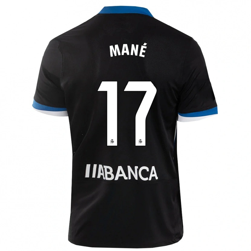 Danxen Heren Alioune Mané #17 Zwart Blauw Wit Uitshirt Uittenue 2026/27 T-Shirt
