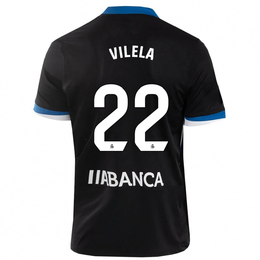 Danxen Heren Rubén Vilela #22 Zwart Blauw Wit Uitshirt Uittenue 2026/27 T-Shirt