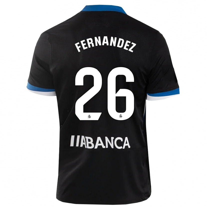 Danxen Heren Samu Fernández #26 Zwart Blauw Wit Uitshirt Uittenue 2026/27 T-Shirt