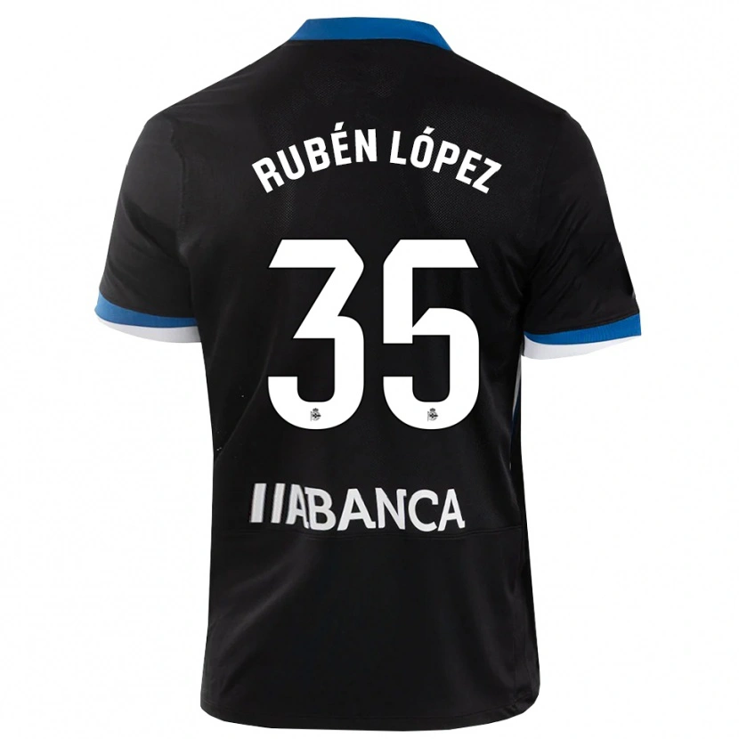 Danxen Heren Rubén López #35 Zwart Blauw Wit Uitshirt Uittenue 2026/27 T-Shirt