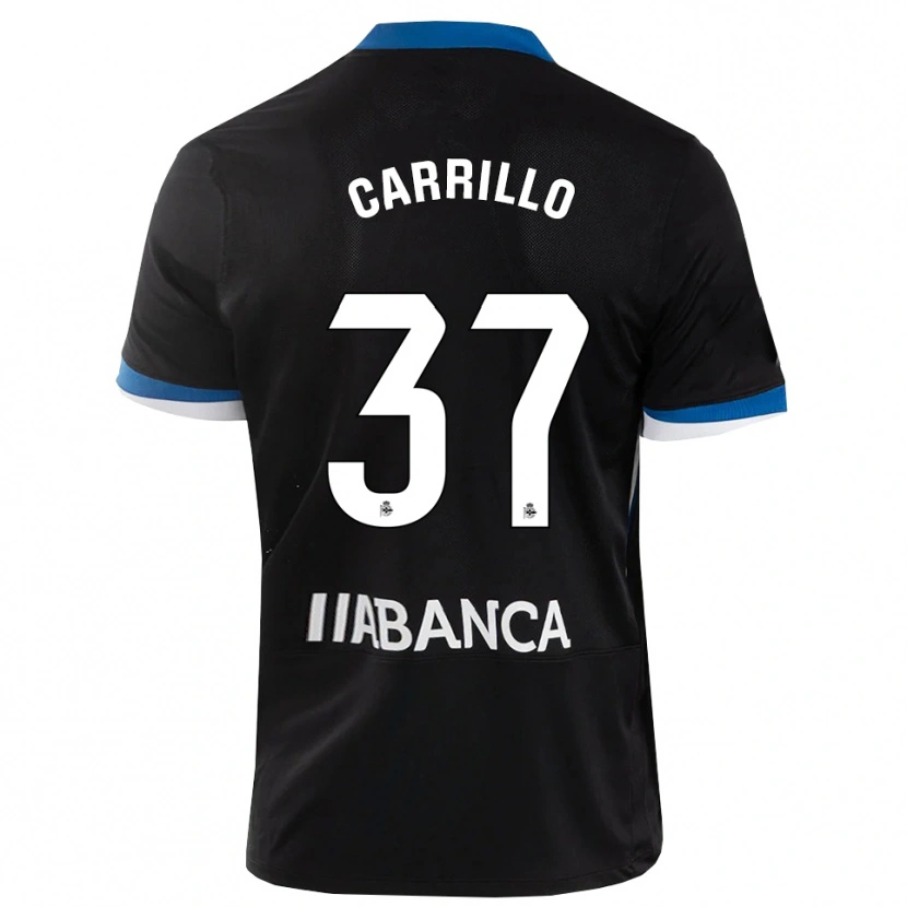 Danxen Heren Noé Carrillo #37 Zwart Blauw Wit Uitshirt Uittenue 2026/27 T-Shirt