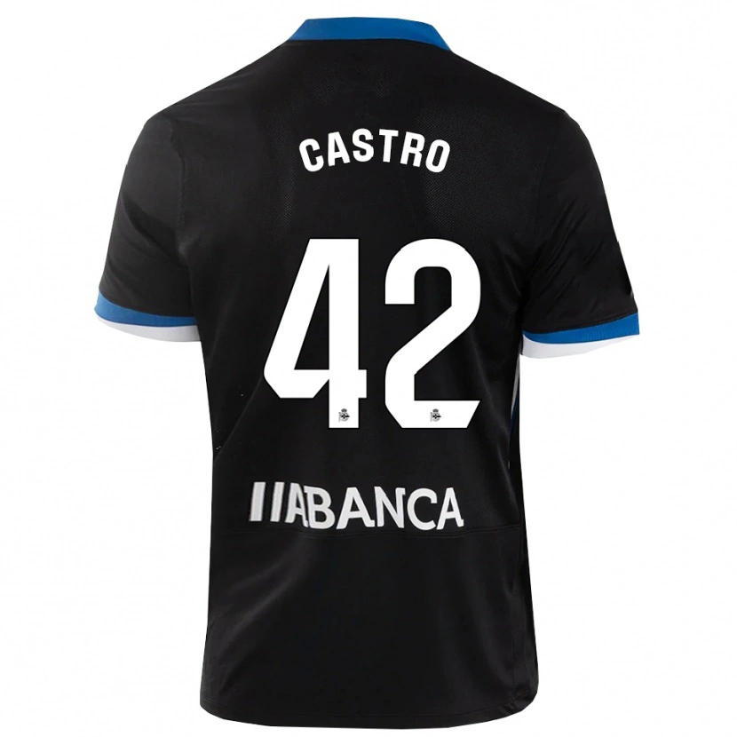 Danxen Heren Lucas Castro #42 Zwart Blauw Wit Uitshirt Uittenue 2026/27 T-Shirt