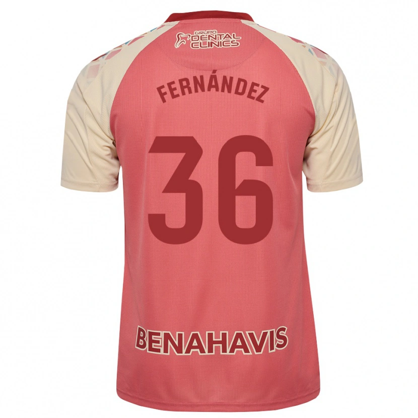 Danxen Heren Basti Fernández #36 Lichtroze Rood Blauw Uitshirt Uittenue 2026/27 T-Shirt