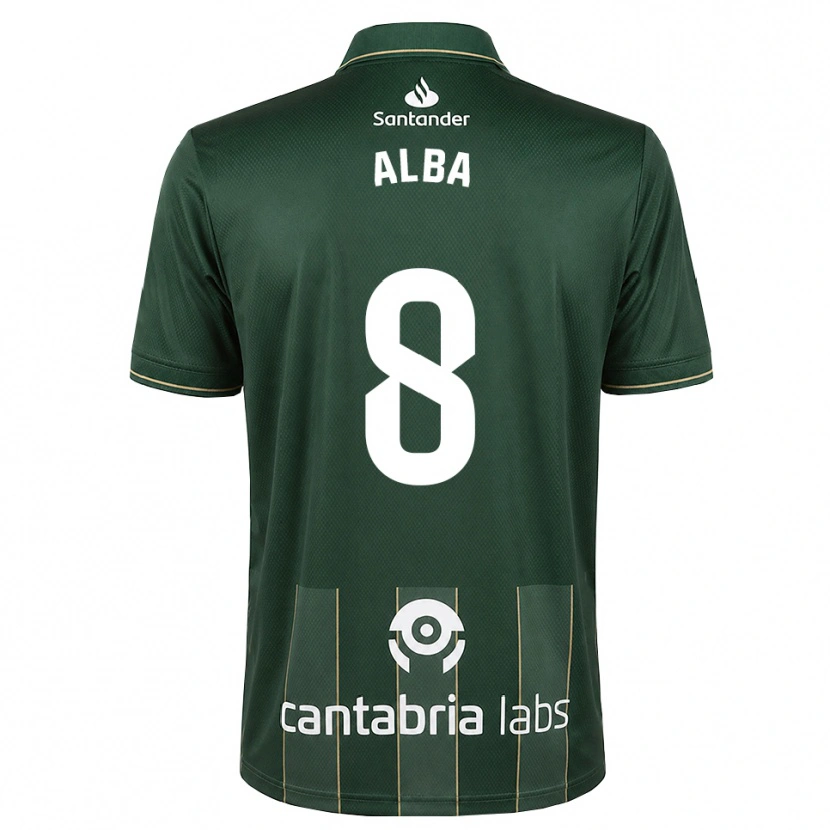 Danxen Heren Alba Luzuriaga Albelda #8 Donker Leigrijs Wit Uitshirt Uittenue 2026/27 T-Shirt