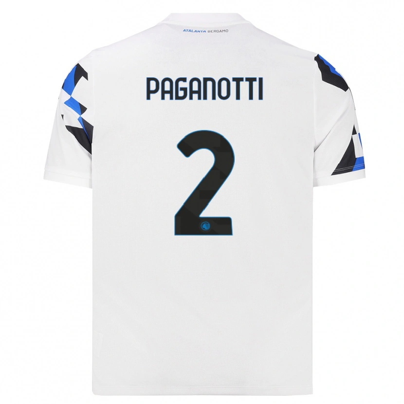 Danxen Heren Emanuele Paganotti #2 Wit Rood Blauw Uitshirt Uittenue 2026/27 T-Shirt