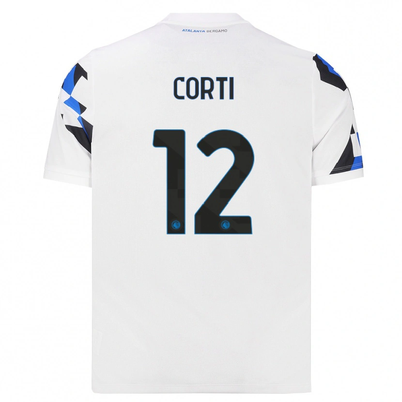Danxen Heren Edoardo Corti #12 Wit Rood Blauw Uitshirt Uittenue 2026/27 T-Shirt