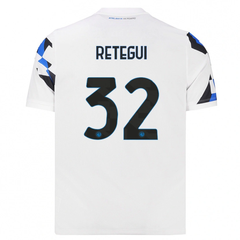 Danxen Heren Mateo Retegui #32 Wit Rood Blauw Uitshirt Uittenue 2026/27 T-Shirt