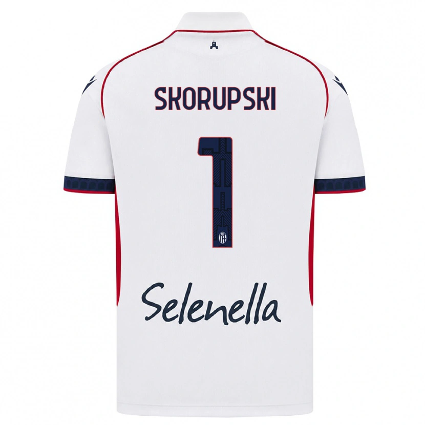Danxen Heren Lukasz Skorupski #1 Wit Rood Koninklijk Blauw Uitshirt Uittenue 2026/27 T-Shirt