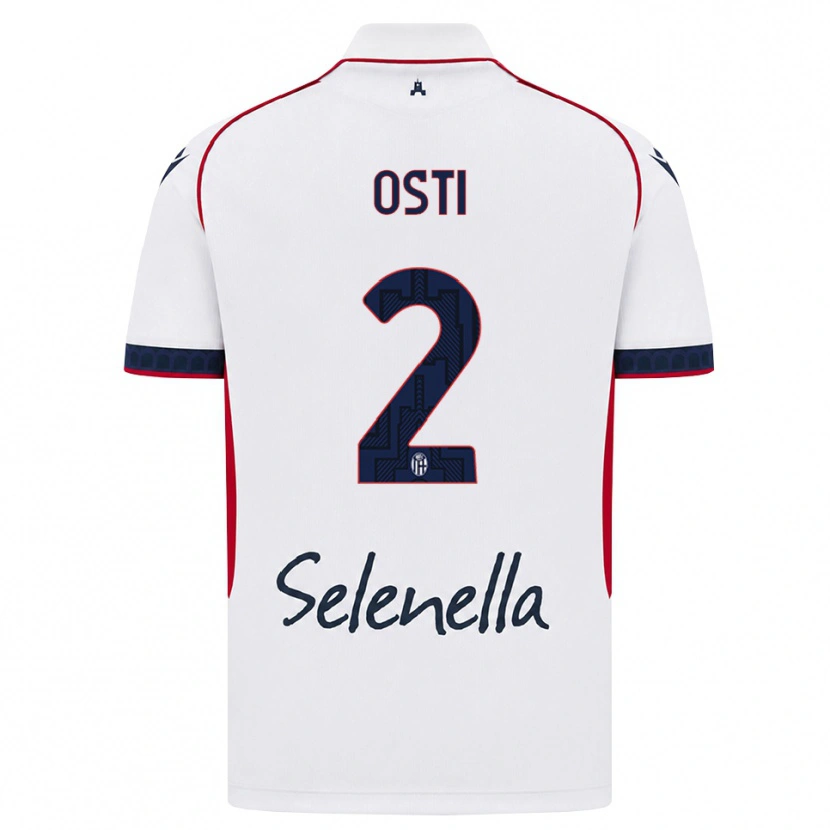 Danxen Heren Gabriele Osti #2 Wit Rood Koninklijk Blauw Uitshirt Uittenue 2026/27 T-Shirt