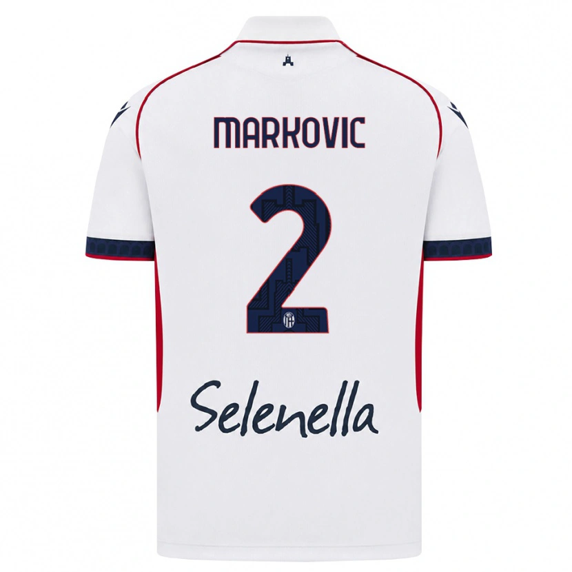 Danxen Heren Petar Markovic #2 Wit Rood Koninklijk Blauw Uitshirt Uittenue 2026/27 T-Shirt