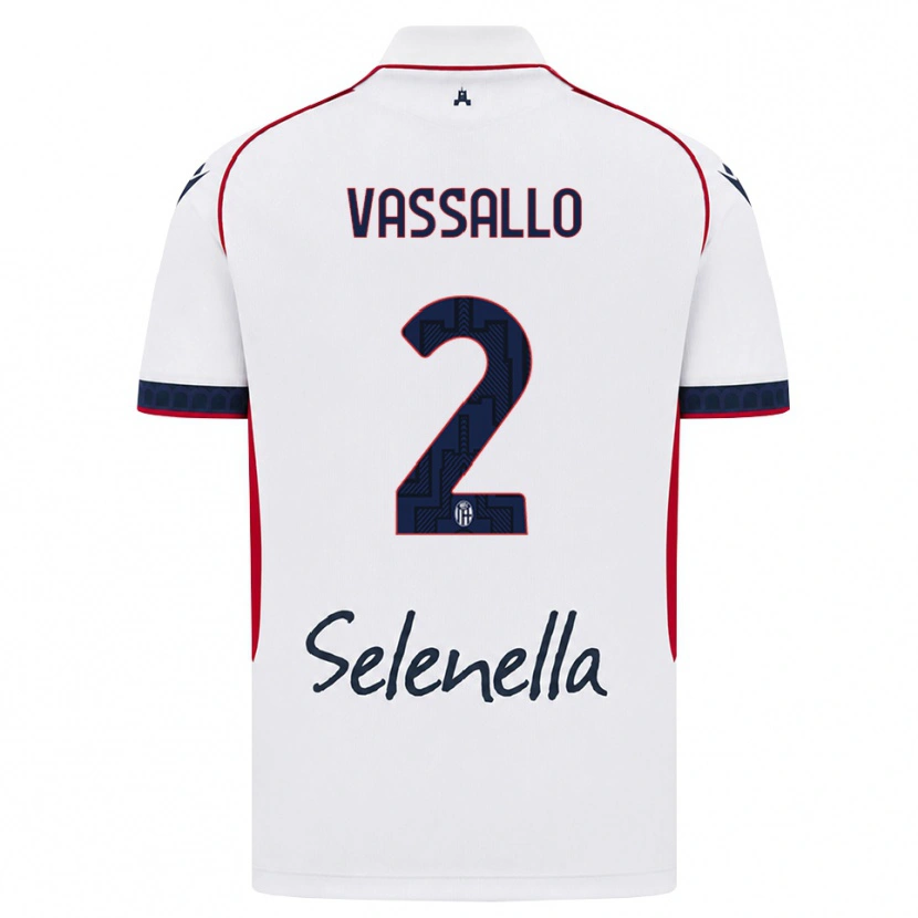 Danxen Heren Giacomo Vassallo #2 Wit Rood Koninklijk Blauw Uitshirt Uittenue 2026/27 T-Shirt