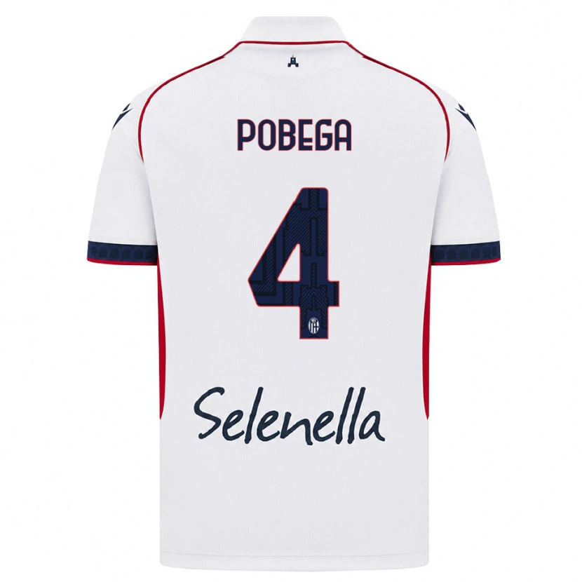 Danxen Heren Tommaso Pobega #4 Wit Rood Koninklijk Blauw Uitshirt Uittenue 2026/27 T-Shirt