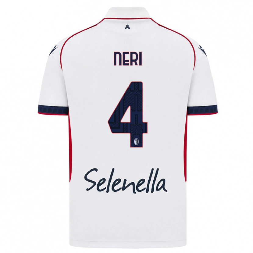 Danxen Heren Jacopo Neri #4 Wit Rood Koninklijk Blauw Uitshirt Uittenue 2026/27 T-Shirt