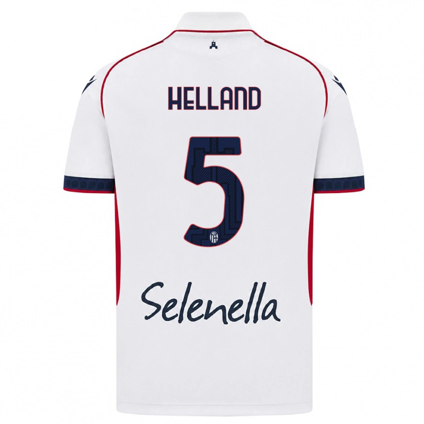Danxen Heren Eivind Helland #5 Wit Rood Koninklijk Blauw Uitshirt Uittenue 2026/27 T-Shirt