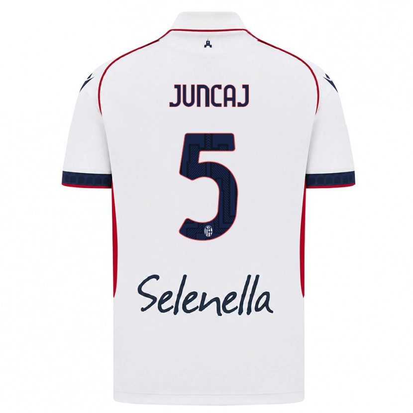 Danxen Heren Flavio Juncaj #5 Wit Rood Koninklijk Blauw Uitshirt Uittenue 2026/27 T-Shirt