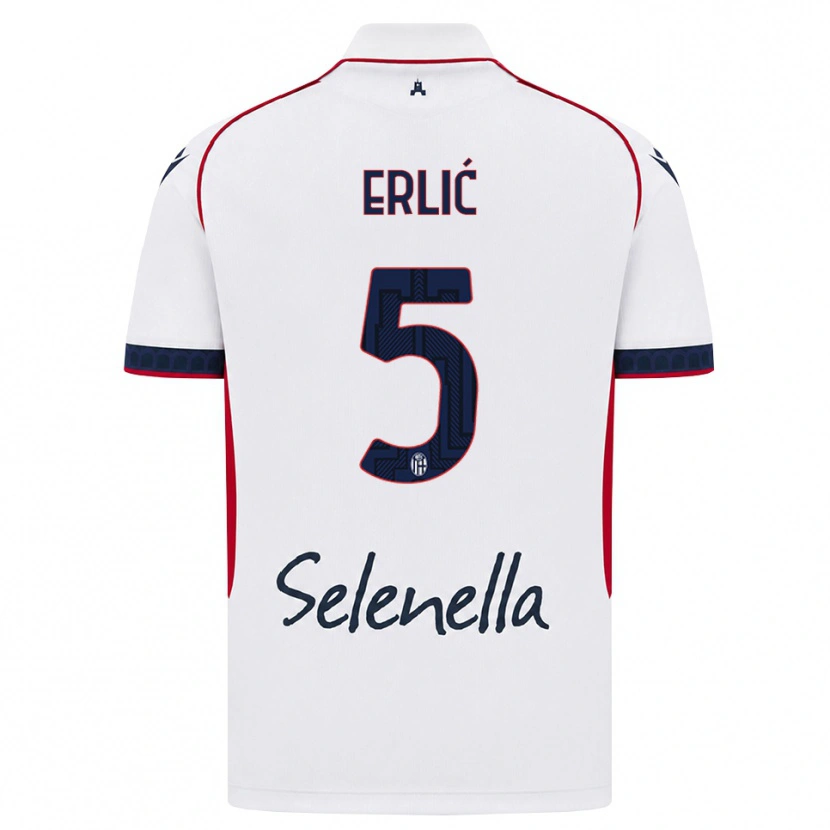 Danxen Heren Martin Erlić #5 Wit Rood Koninklijk Blauw Uitshirt Uittenue 2026/27 T-Shirt