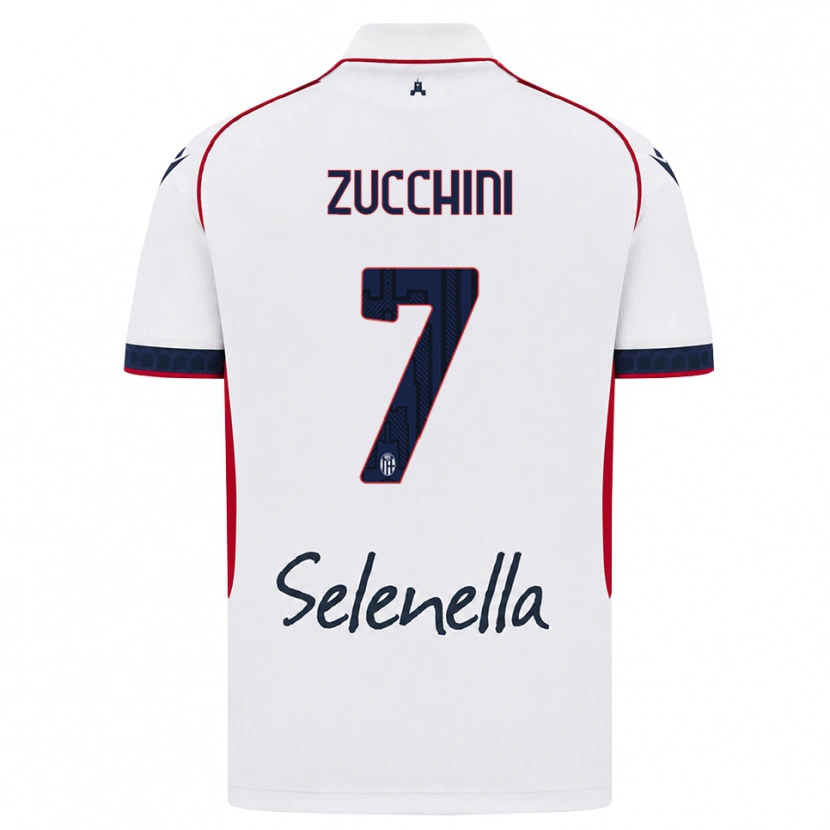 Danxen Heren Riccardo Zucchini #7 Wit Rood Koninklijk Blauw Uitshirt Uittenue 2026/27 T-Shirt