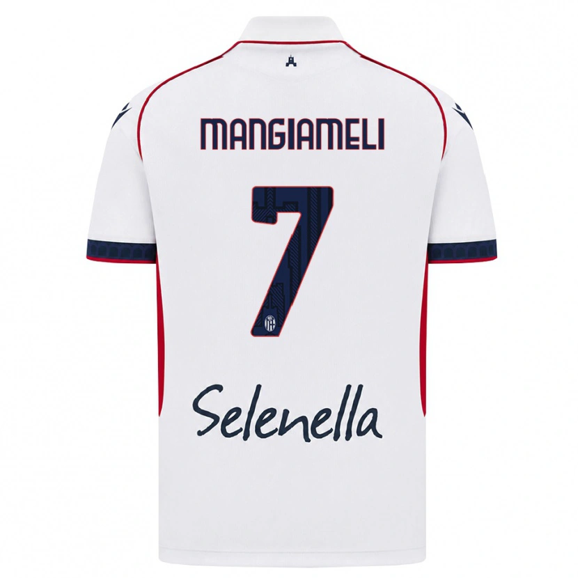 Danxen Heren Federico Mangiameli #7 Wit Rood Koninklijk Blauw Uitshirt Uittenue 2026/27 T-Shirt