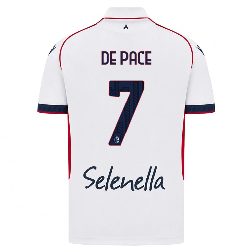 Danxen Heren Piervincenzo De Pace #7 Wit Rood Koninklijk Blauw Uitshirt Uittenue 2026/27 T-Shirt