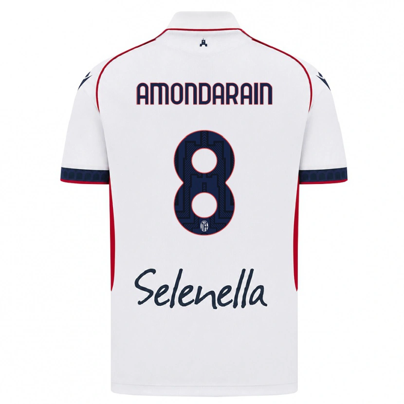 Danxen Heren Mikel Amondarain #8 Wit Rood Koninklijk Blauw Uitshirt Uittenue 2026/27 T-Shirt