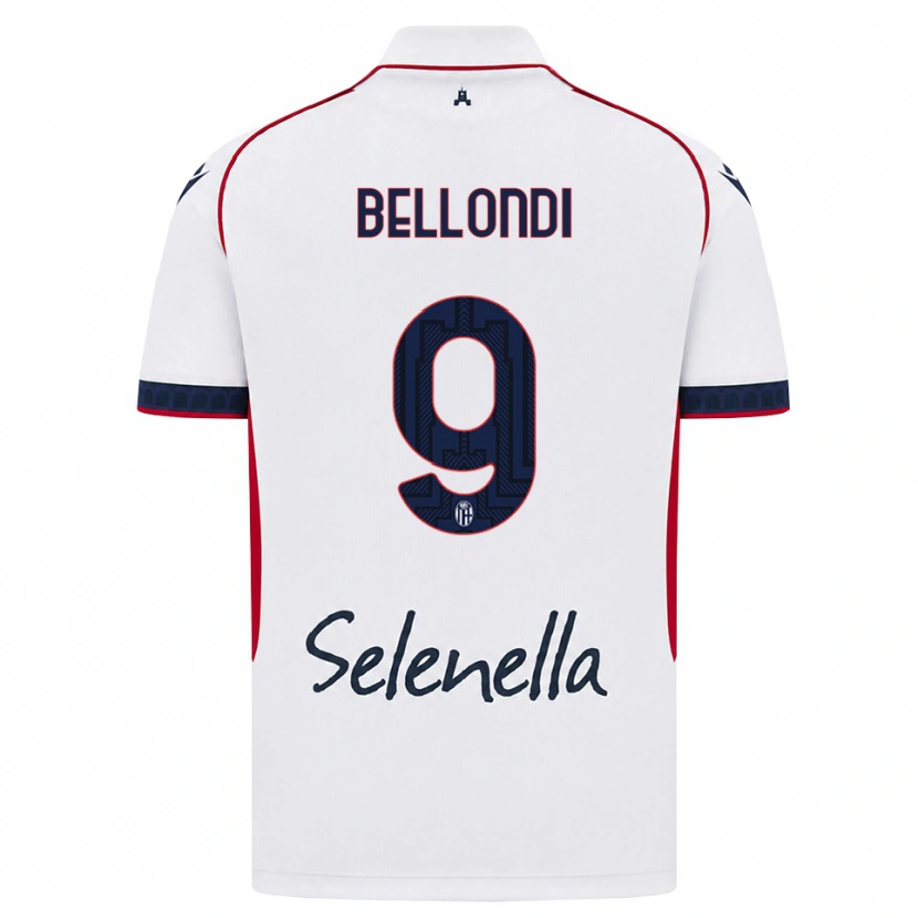 Danxen Heren Nicolò Bellondi #9 Wit Rood Koninklijk Blauw Uitshirt Uittenue 2026/27 T-Shirt