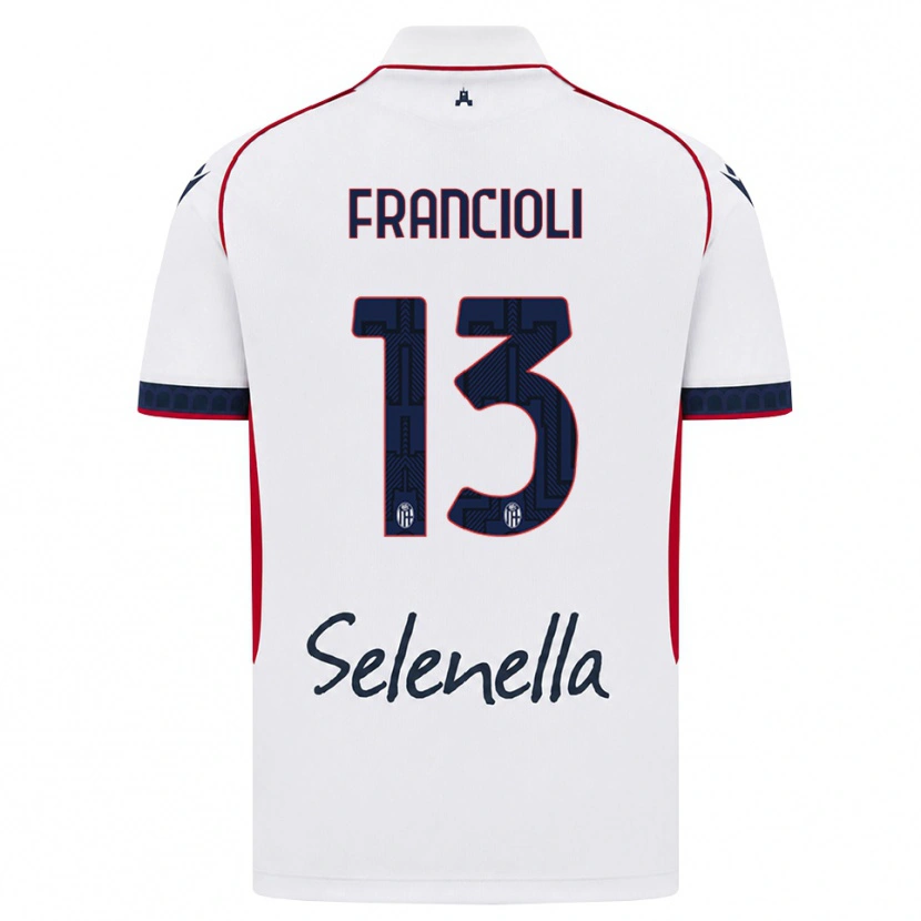 Danxen Heren Diego Francioli #13 Wit Rood Koninklijk Blauw Uitshirt Uittenue 2026/27 T-Shirt