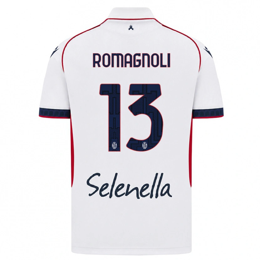 Danxen Heren Andrea Romagnoli #13 Wit Rood Koninklijk Blauw Uitshirt Uittenue 2026/27 T-Shirt