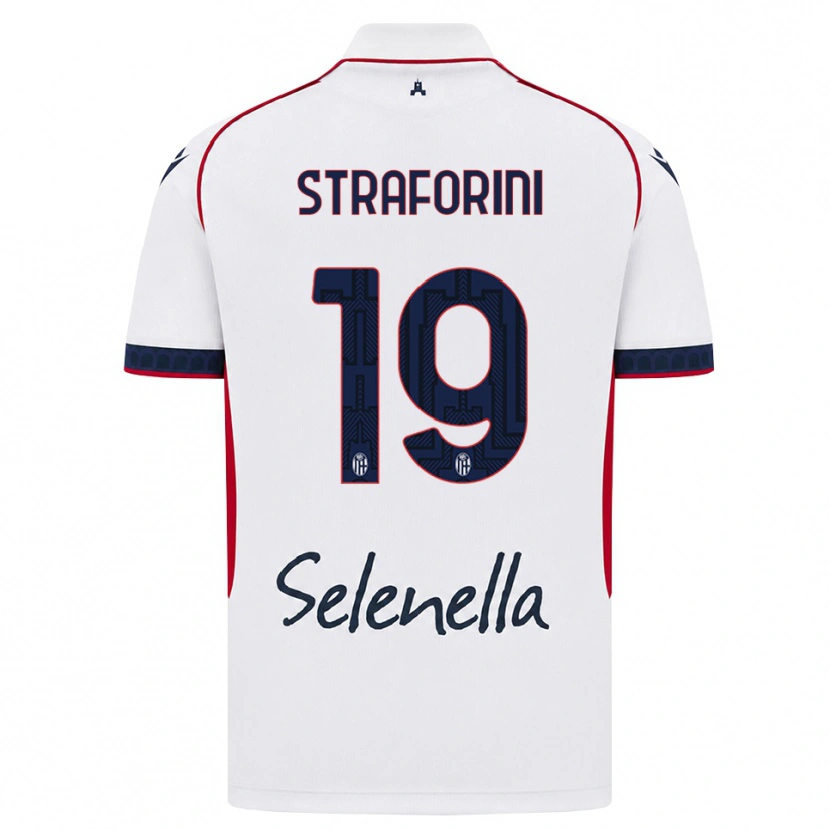 Danxen Heren Rino Straforini #19 Wit Rood Koninklijk Blauw Uitshirt Uittenue 2026/27 T-Shirt