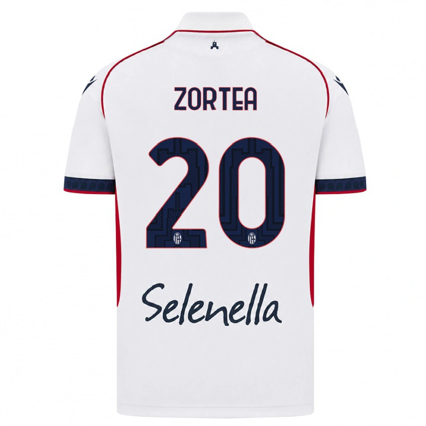 Danxen Heren Nadir Zortea #20 Wit Rood Koninklijk Blauw Uitshirt Uittenue 2026/27 T-Shirt
