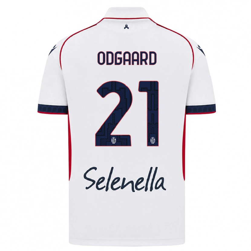 Danxen Heren Jens Odgaard #21 Wit Rood Koninklijk Blauw Uitshirt Uittenue 2026/27 T-Shirt